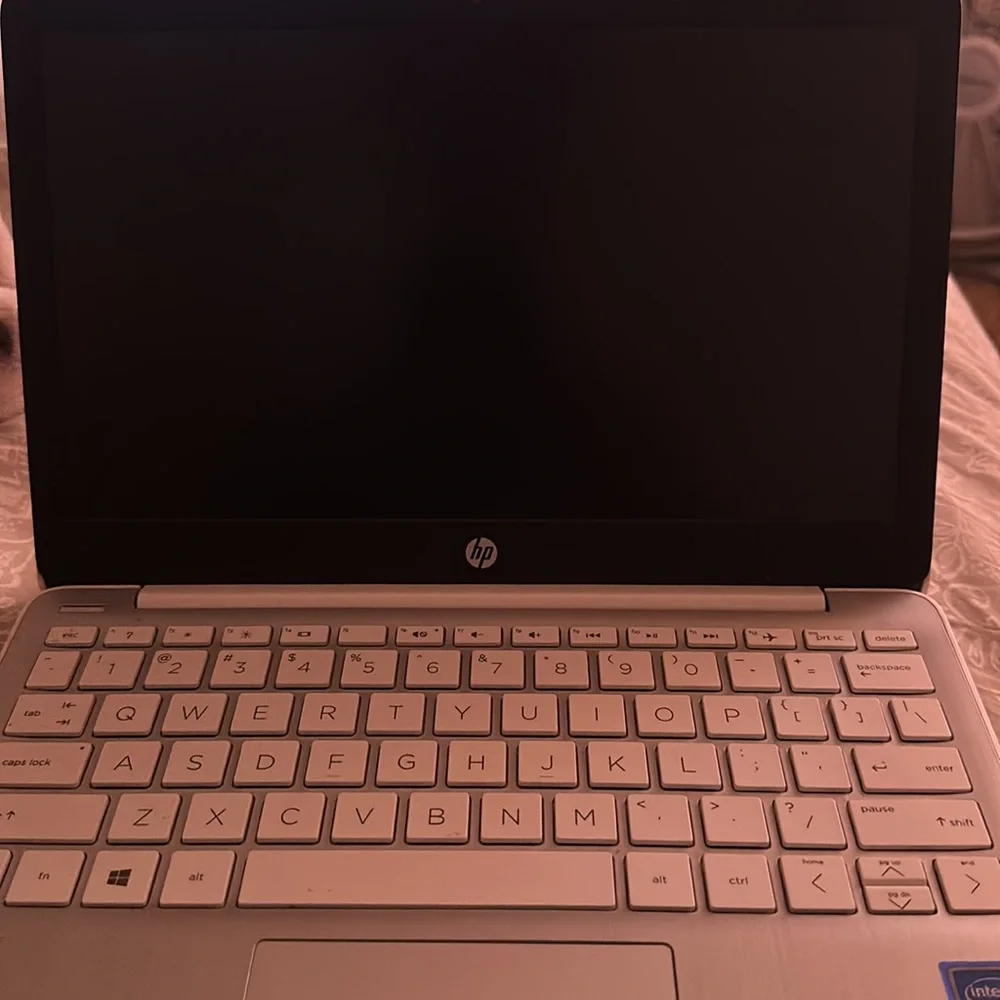 White hp laptop